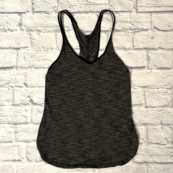 Lululemon Dark Gray Stretchy Racerback Athletic Tank Top - Size XS - Picture 1 of 8